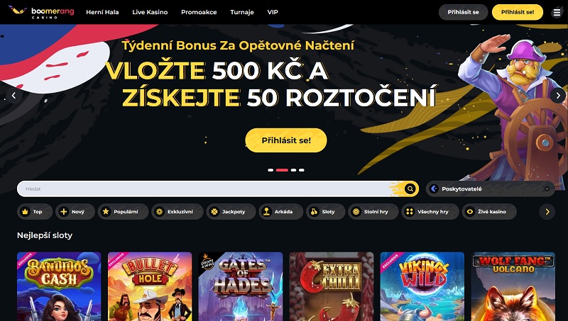 Boomerang Casino bonusy