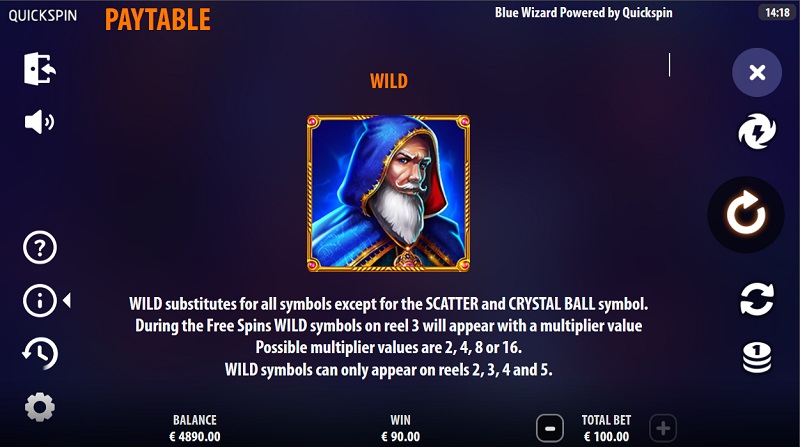 Blue Wizard náhled automatu