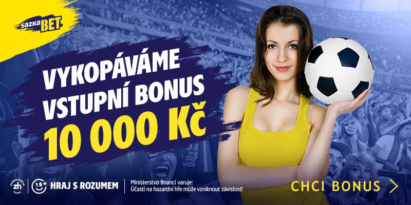 Sazkabet bonus pro nové hráče 10 000 Kč