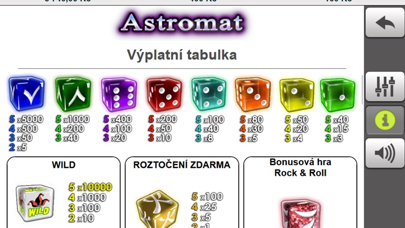 Astromat náhled automatu
