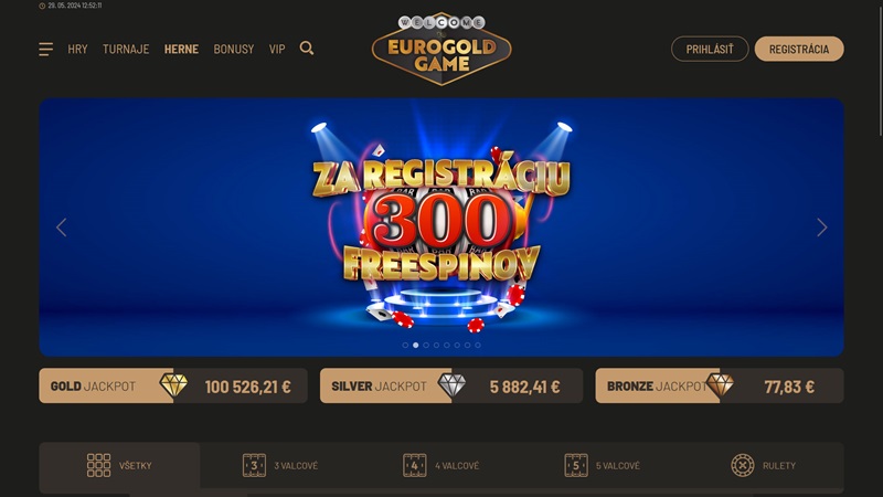 Slovenské casino EUROGOLD GAME