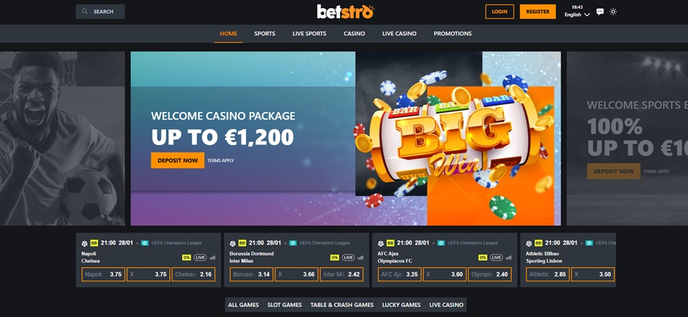  Betstro homepage