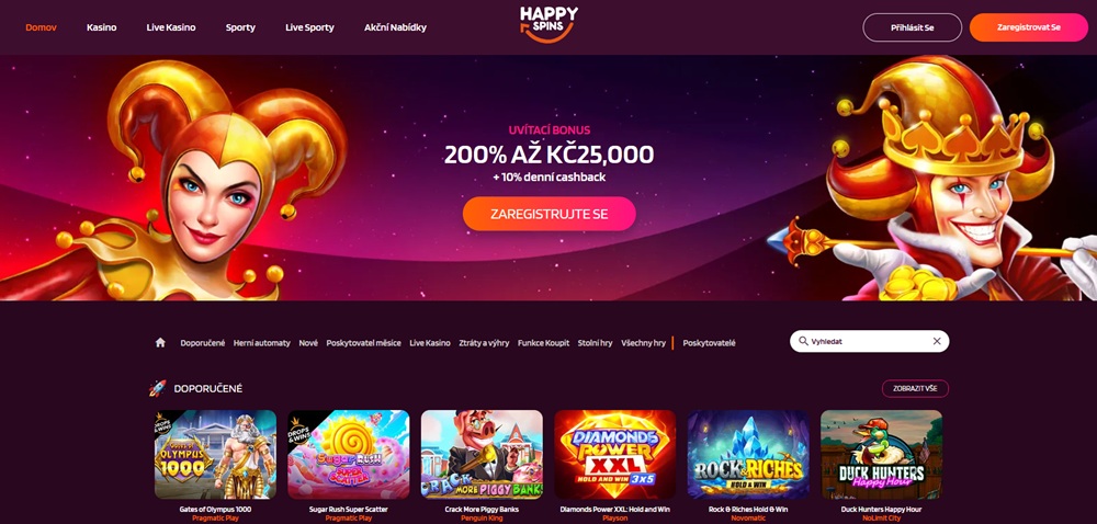 happyspins casino uvodni
