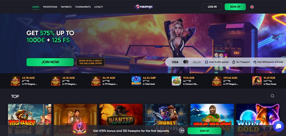 neonix casino uvodni