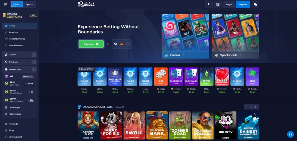 20375 Rainbet casino úvodní