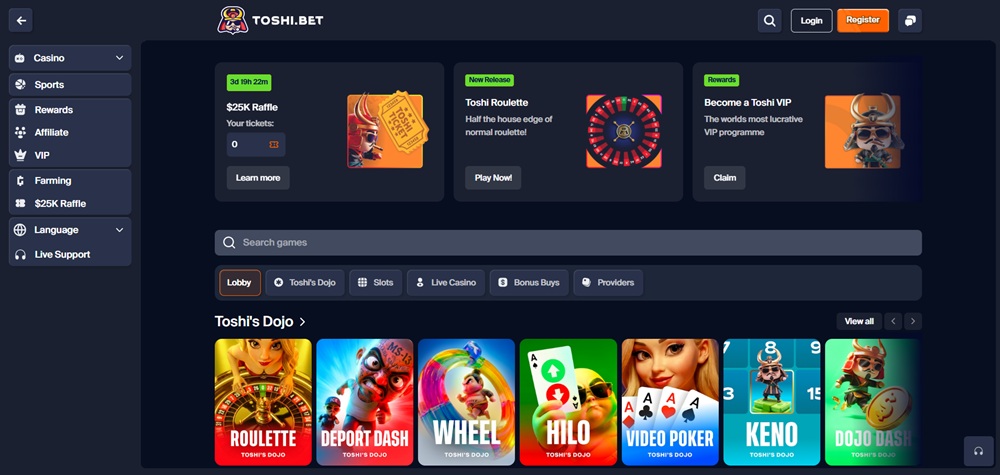 toshibet casino uvodni