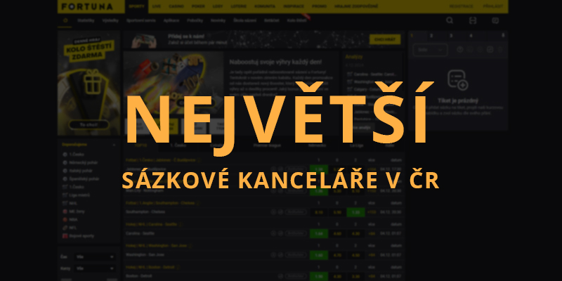Největší sázkové kanceláře v ČR