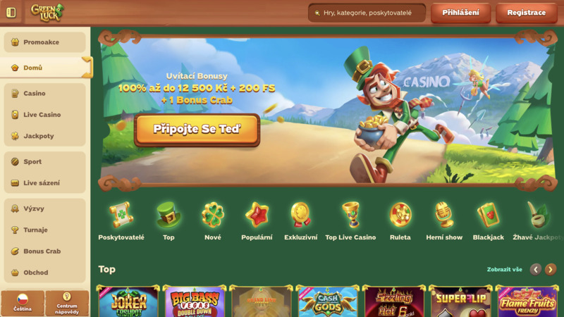 GreenLuck casino náhled
