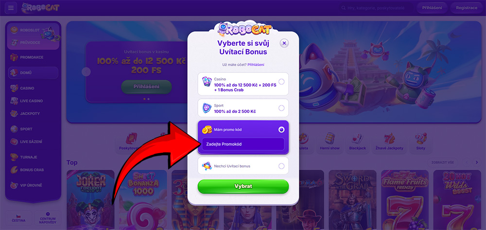 Robocat promo code