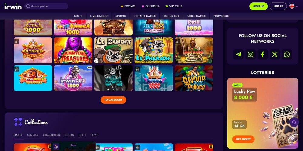 irwin casino