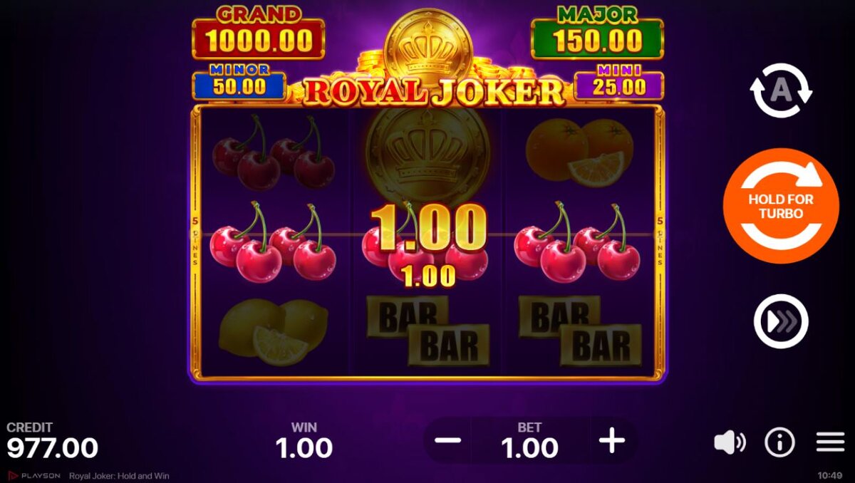47706 rsz royal joker hold and win výhra