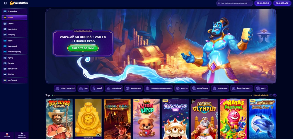 WishWin casino úvod