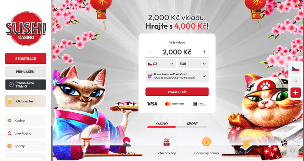 Sázková kancelář Sushi Casino
