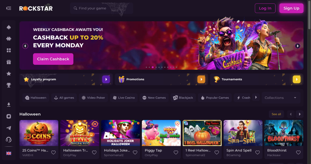 Rockstar casino úvodní