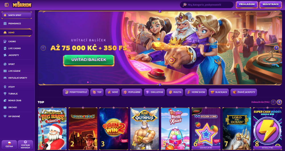 Midarion casino úvodní