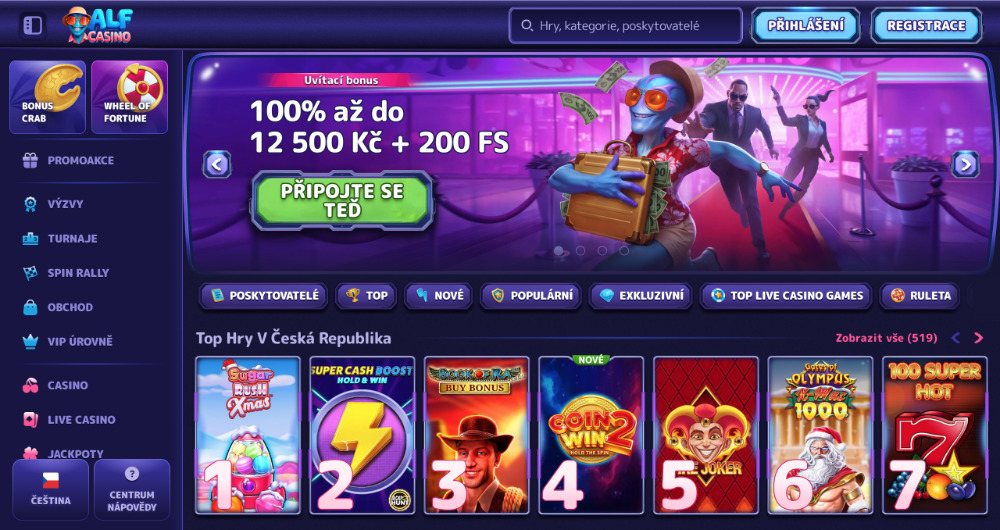 AlfCasino casino úvodní