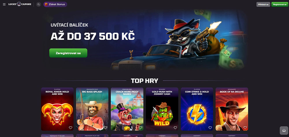 LuckyCapone casino úvod