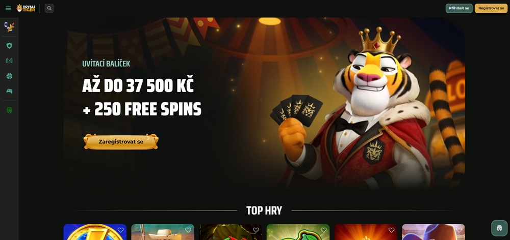 RoyalsTiger casino homepage