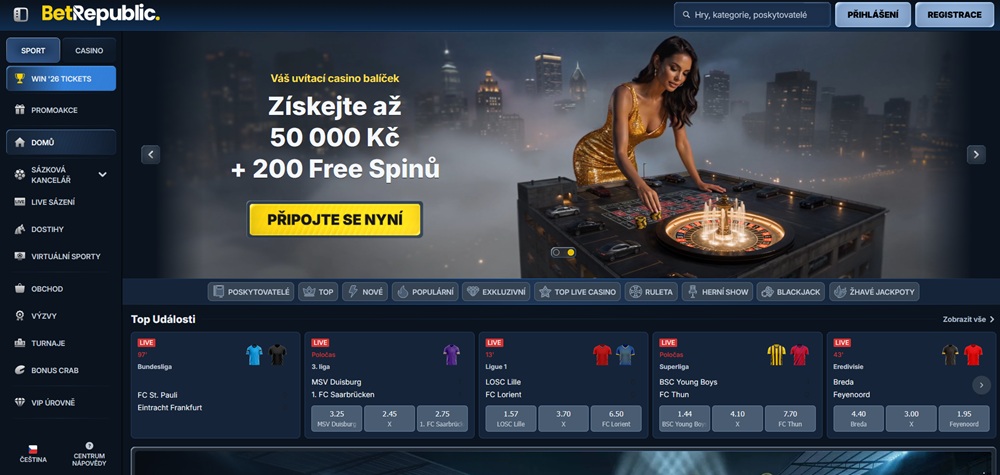 BetRepublic casino úvod